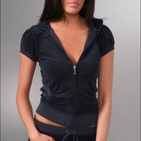 Juicy Couture Terry Short Sleeve Hoodie - Picture 4 of 4